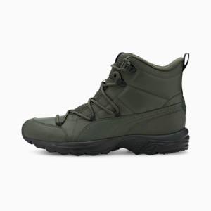 Puma Axis Trail Boot WTR Men's Winter Shoes Green / Black | PM832PUW