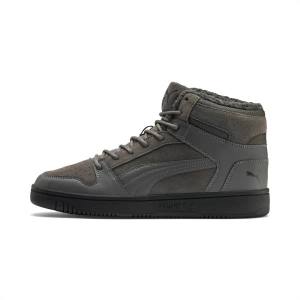 Puma Rebound Lay Up SD Fur Men's Winter Shoes Grey / Black | PM786ZXI